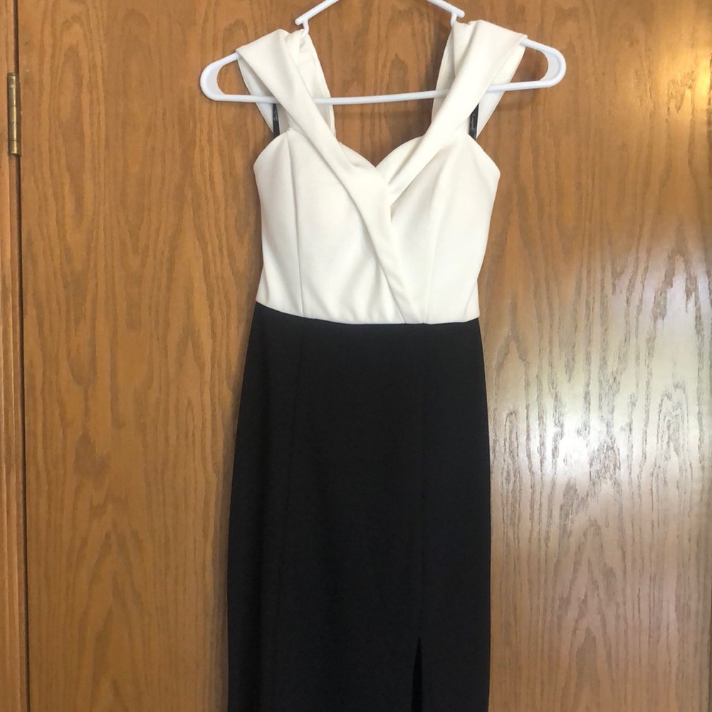 Floor Length Black and White Gown size 3